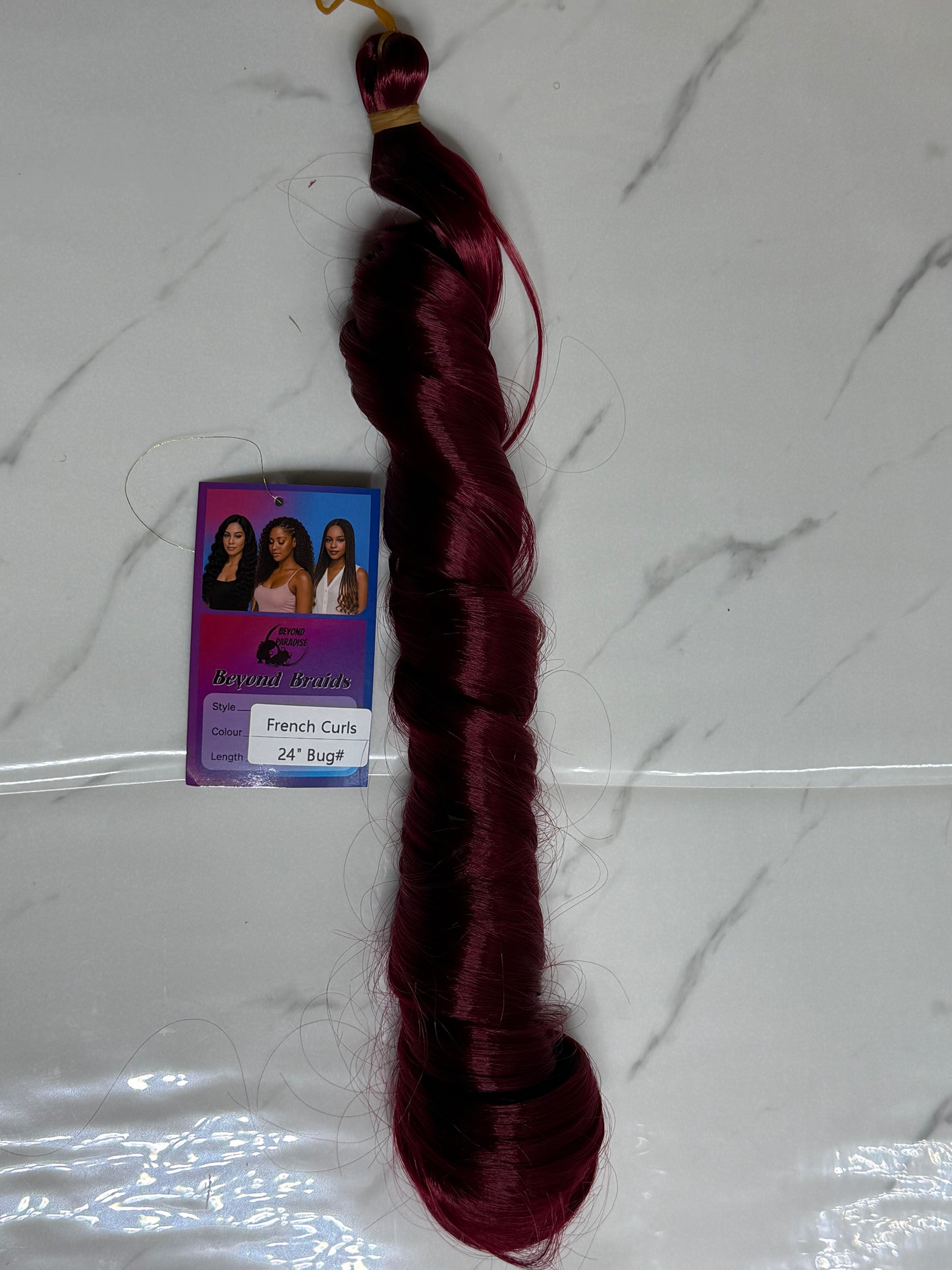 French curls burgundy