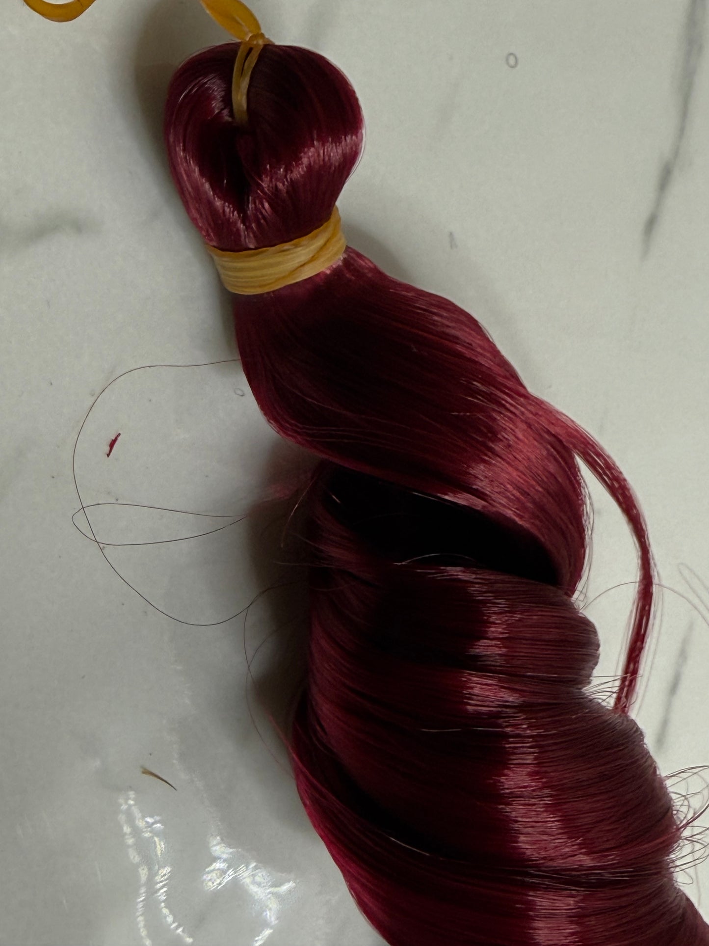 French curls burgundy