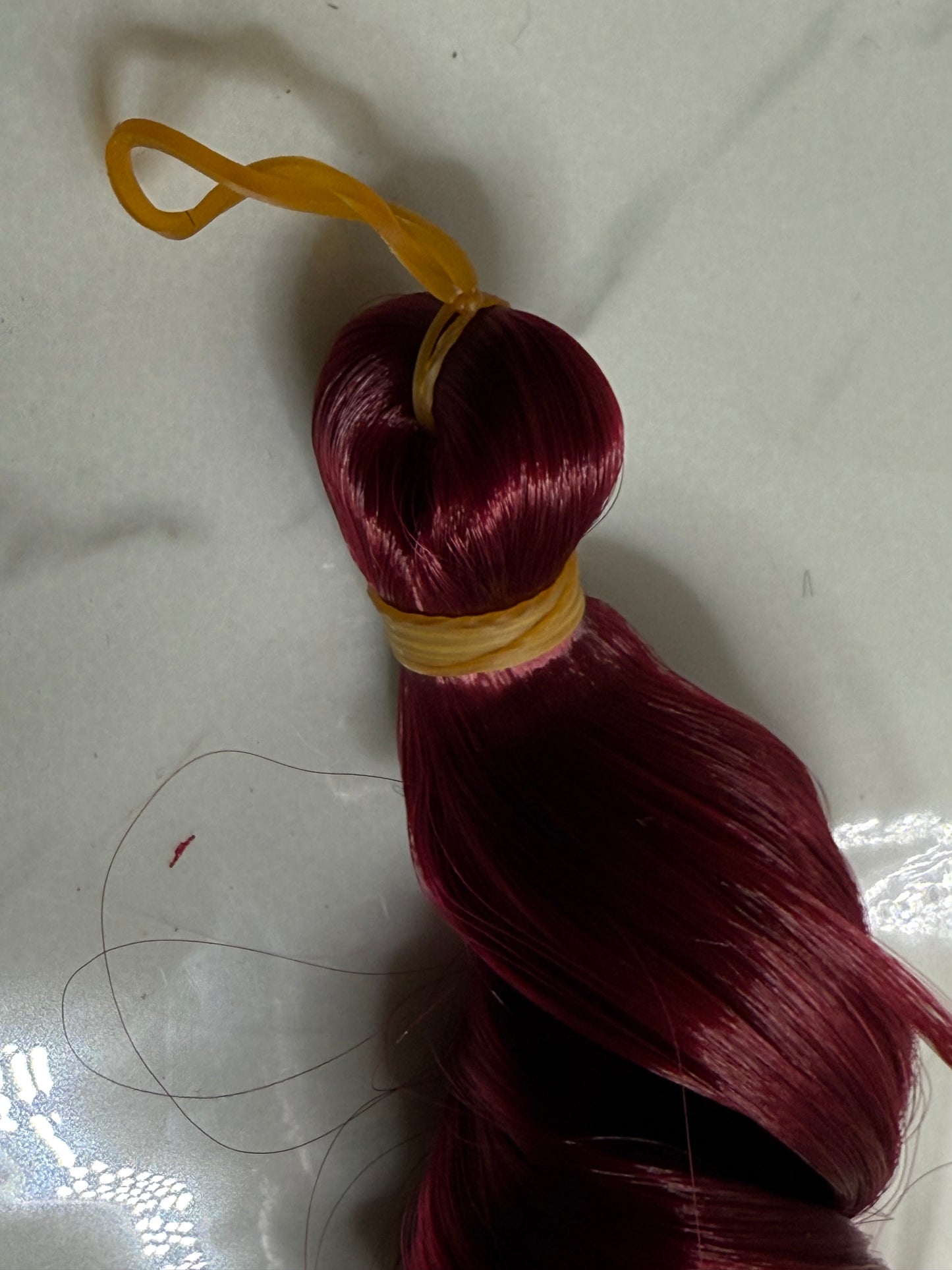 French curls burgundy