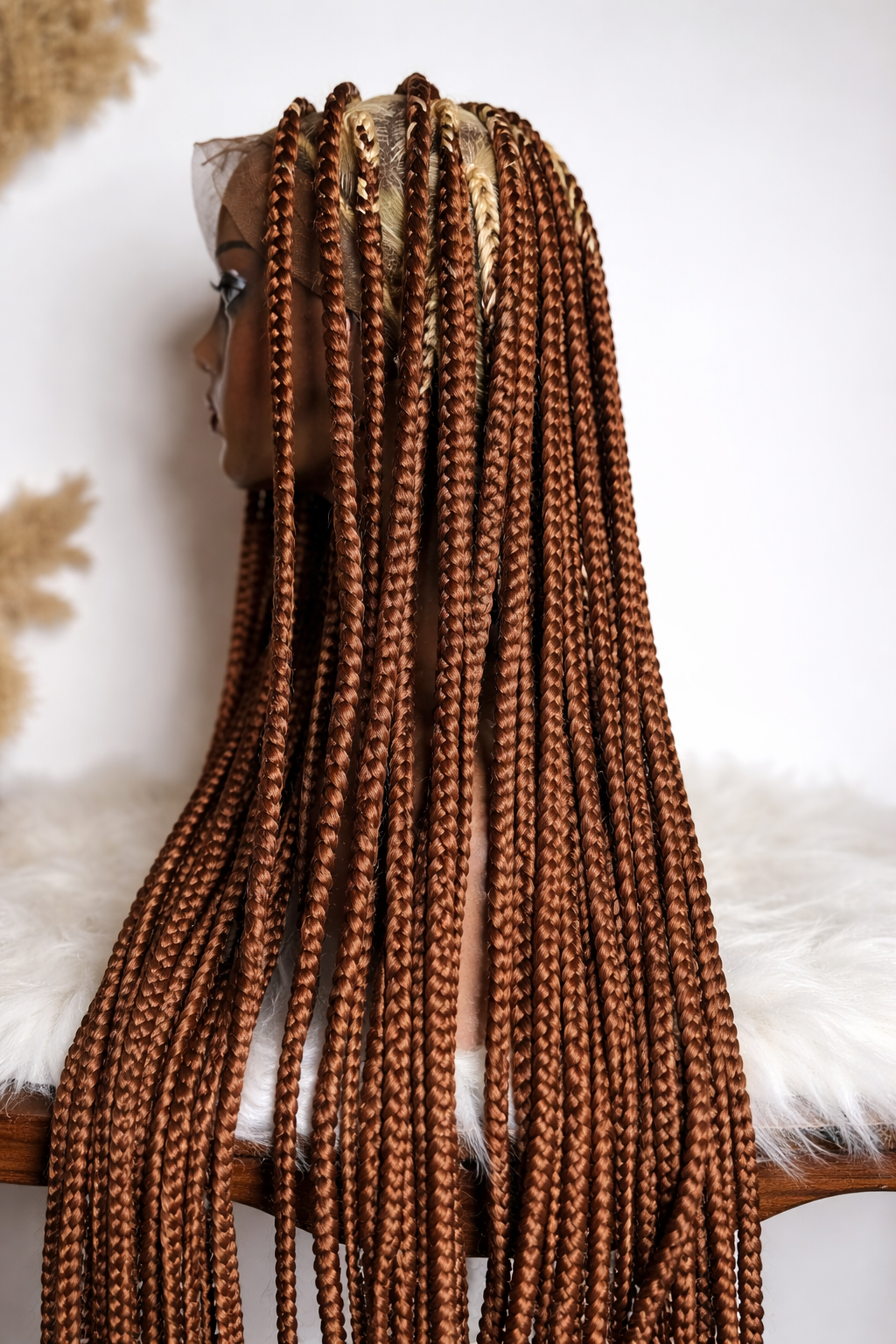 Big box braids braided wigs 30/613